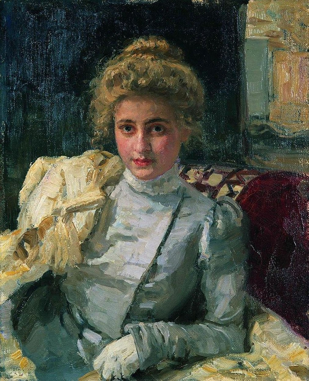 repin blonde woman